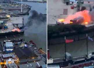 Fire near O2 Arena Sparks Panic: Explosions During Filming Cause Huge Blaze news-01092024-003233