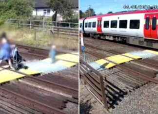 Toddler’s Terrifying Near Miss on Train Crossing: A Parent’s Nightmare news-16082024-172428