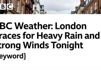 BBC Weather: London Braces for Heavy Rain and Strong Winds Tonight