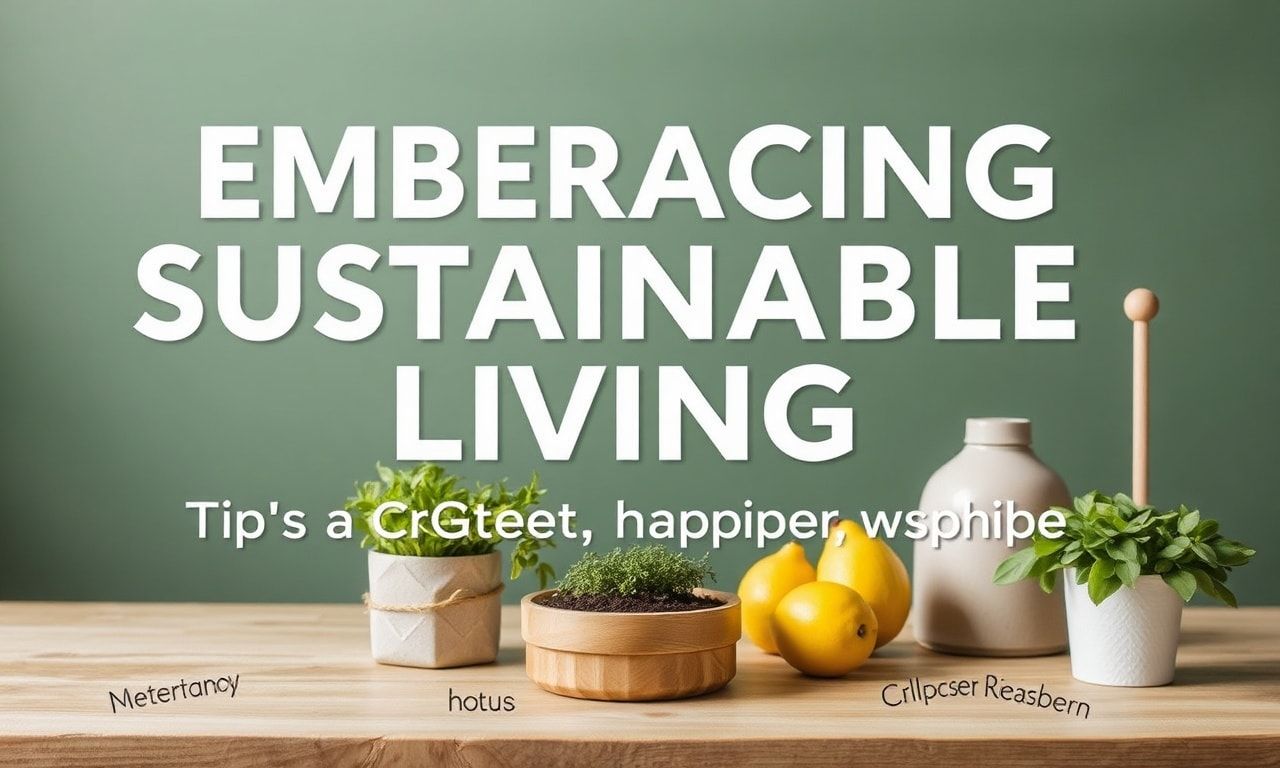 Embracing Sustainable Living: Tips for a Greener, Happier Home