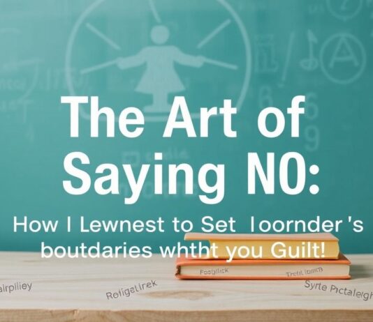 The Art of Saying No: How I Learned to Set Boundaries Without the Guilt The Art of Saying No: How I Learned to Set Boundaries Without the Guilt